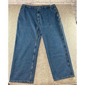 Carhartt B13 STW Original Fit Work Dungaree Jeans Stonewash Blue 48X32 Wide  NWT